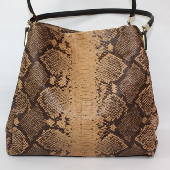 COACH Phoebe Python Snakeskin Embossed Leather Limited Edition Shoulder Bag - Picture 9 of 15
